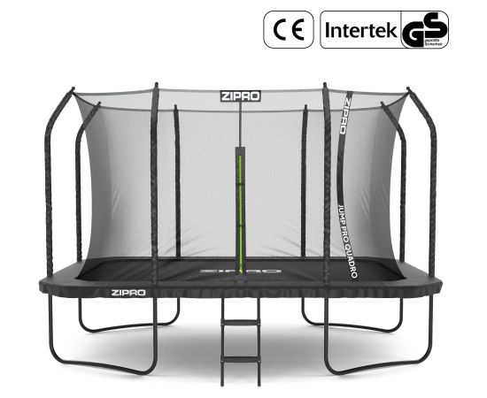 Trampolina ogrodowa Zipro Jump Pro Quadro z siatką wewnętrzną 366 x 244 cm Батуты и аксессуары