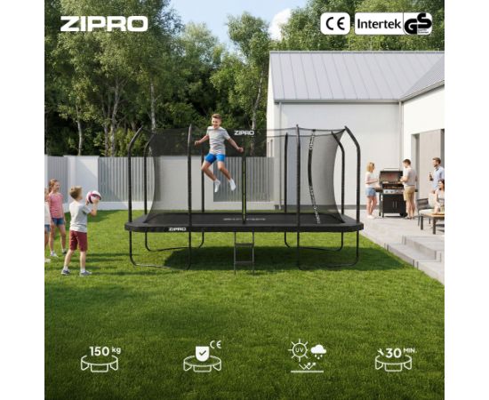 Trampolina ogrodowa Zipro Jump Pro Quadro z siatką wewnętrzną 427 x 244 cm Батуты и аксессуары