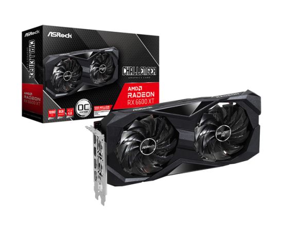 Asrock Radeon RX6600 XT Challenger D 8GB GDDR6 OC Grafiskās video kartes