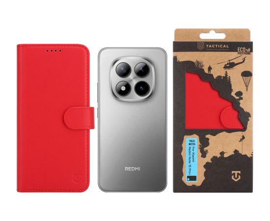 Tactical Field Notes Aizsargapvalks priekš Xiaomi Redmi Note 15 Pro+ 5G / sarkans Neoriģinālie Maciņi