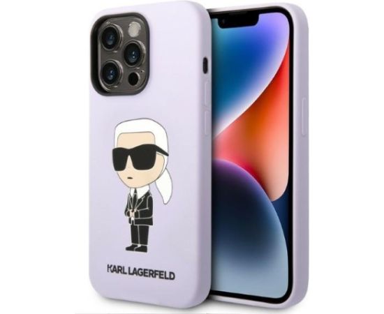 Karl Lagerfeld KLHCP14LSNIKBCU Aizmugurējais Apvalks Priekš Apple iPhone 14 Pro Neoriģinālie Maciņi