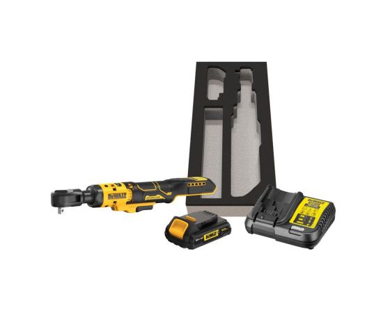 DeWALT cordless ratchet DCF513D1G, 3/8, 18V, screwdriver (yellow/black, XR Li-ion battery 2.0Ah) Trieciena uzgriežņu pistoles ar akumulatoru