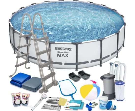 Bestway Steel Pro Max 56462 Baseins, karkasa pelēks 549x122cm Бассейны