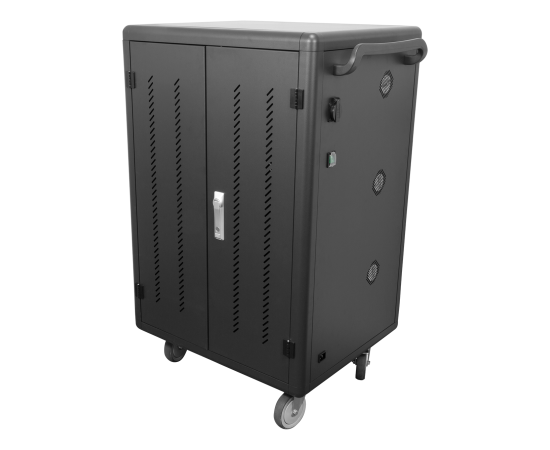 Charging trolley for laptops and tablets DELTACO up to 14", 36 slots, double door, black / DPS-0202/ Uzlādes rati Uzlādes risinājumi