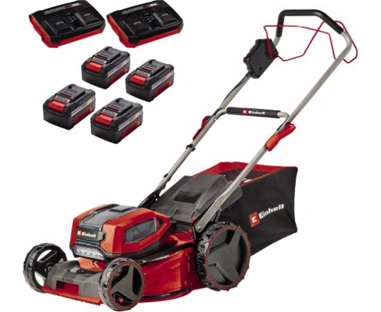 Einhell Professional cordless lawn mower GP-CM 36/47 S Li BL, 36Volt (2x18Volt) (red/black, 4x Li-ion battery 4.0Ah, with rear-wheel drive Vario Speed) Новинки Для дома и сада 