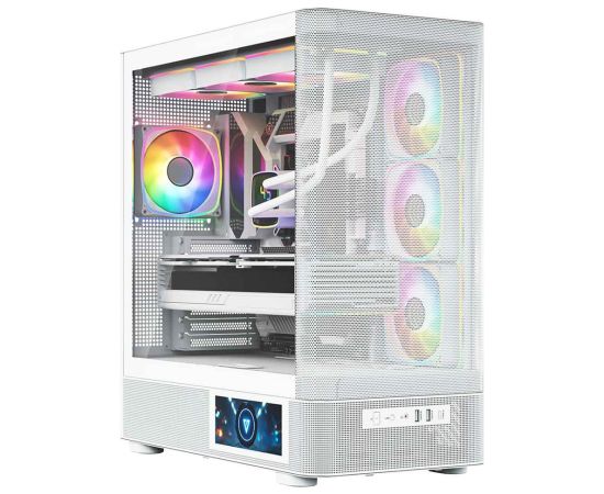 MODECOM Volcano Volcano AQ400 ARGB Midi White Datoru korpusi