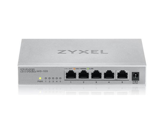 Zyxel XMG-105 Unmanaged 2.5G Ethernet (100/1000/2500) Grey Коммутаторы (Switch)