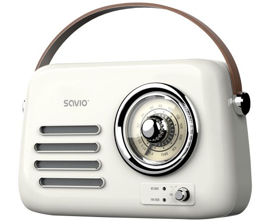 SAVIO RS-02 Portable Radio, white Aудио-видео