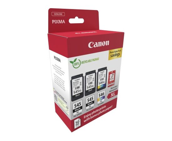 Canon PG-545XL/CL-546XL (8286B015) Photo value pack Ink Cartridge Multipack, BK/CMY Lāzerprinteru izejmateriāli