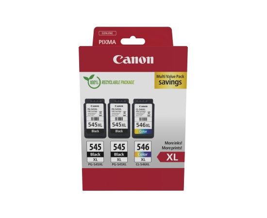 Canon PG-545XL/CL-546XL (8286B013) Ink Cartridge Multipack, BK/CMY Lāzerprinteru izejmateriāli