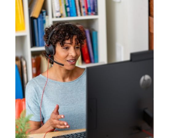 HP Poly Blackwire 5220 Stereo Wired Headset, USB-C, 3.5mm, USB-C/A Adapter (Bulk), Black (8X231AA/8X231A6) Наушники