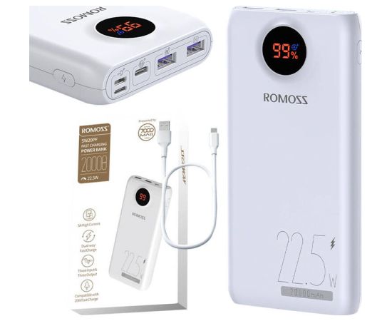 Powerbank Romoss SW20PF 20000mAh, 22.5W (white) Power-банки