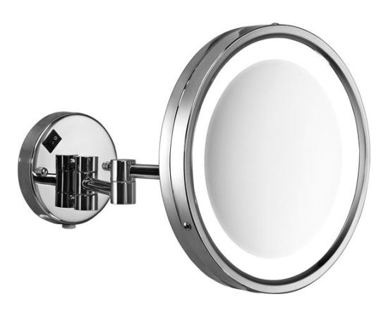 Gedy spogulis ar apgaismojumu Vincent, d=250 mm, 5x palielina, pie sienas, hroms Vannas istabas spoguļi