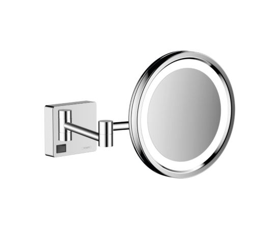Hansgrohe kosmētiskais spogulis ar apgaismojumu AddStoris Q, hroms Vannas istabas spoguļi