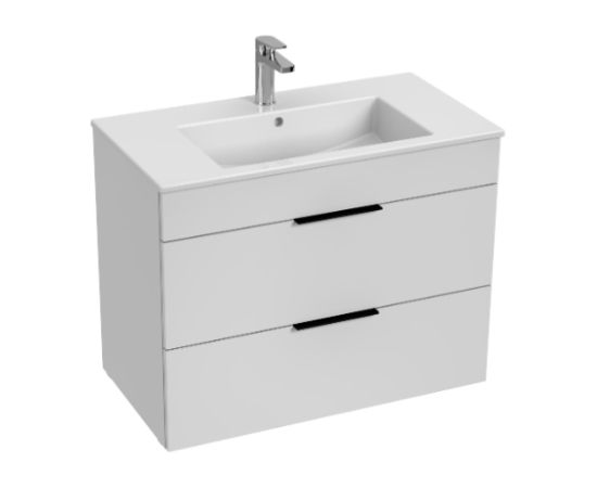 Jika izlietnes un skapīša komplekts Cube, 800x430 mm, h=607 mm, 2A, balts Izlietnes skapis