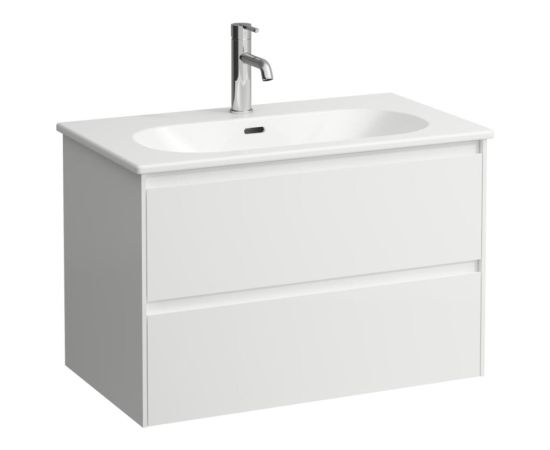 Laufen izlietnes un skapīša komplekts Lua, 800x455 mm, h=525 mm, 2A, spīdīgs balts Izlietnes skapis, plaukts