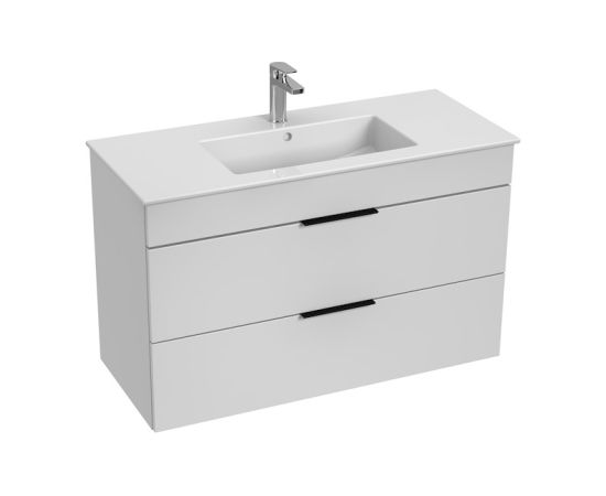 Jika izlietnes un skapīša komplekts Cube, 1000x430 mm, h=607 mm, 2A, balts Izlietnes skapis