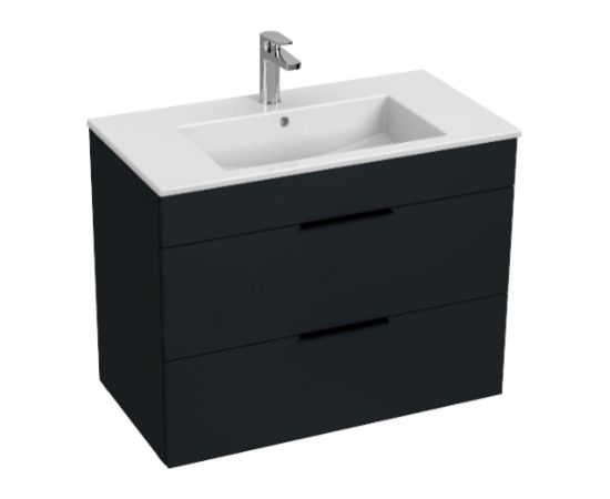 Jika izlietnes un skapīša komplekts Cube, 800x430 mm, h=607 mm, 2A, matēts antracīts Izlietnes skapis