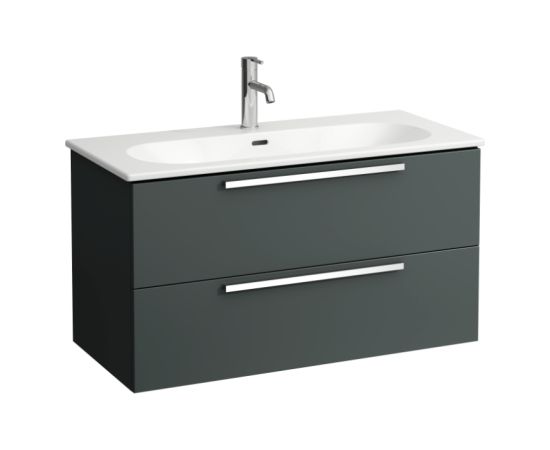 Laufen izlietnes Lua Slim un skapīša Avin komplekts, 1000 mm, 2A, traffic grey Izlietnes skapis