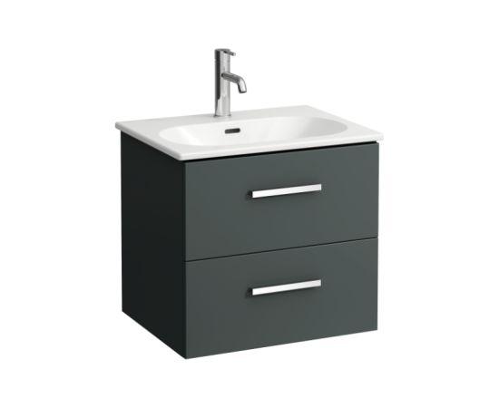 Laufen izlietnes Lua Slim un skapīša Avin komplekts, 600 mm, 2A, traffic grey Izlietnes skapis, plaukts