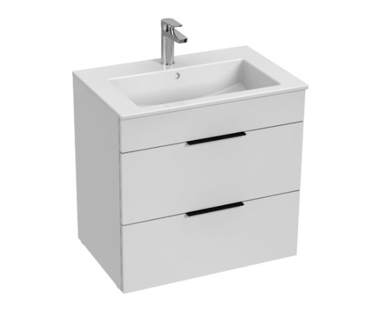 Jika izlietnes un skapīša komplekts Cube, 650x430 mm, h=607 mm, 2A, balts Izlietnes skapis, plaukts