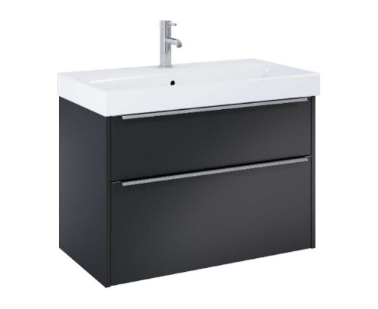 Jika izlietnes un skapīša komplekts Pure, 800x418 mm, h=540 mm, 2A, matēts melns Izlietnes skapis