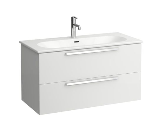 Laufen izlietnes Lua Slim un skapīša Avin komplekts, 1000 mm, A2, spīdīgi balts Izlietnes skapis