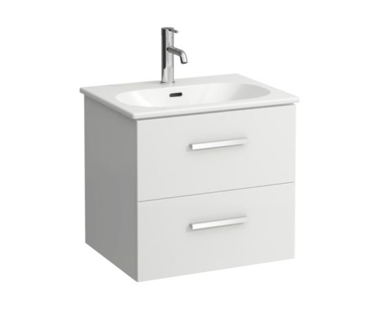 Laufen izlietnes Lua Slim un skapīša Avin komplekts, 600 mm, 2A, spīdīgs balts Izlietnes skapis, plaukts