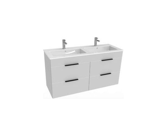 Jika izlietnes un skapīša komplekts Cube, 1200x430 mm, h=607 mm, 4A, balts Izlietnes skapis