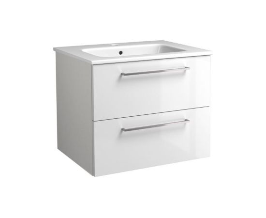 Raguvos Baldai izlietnes un skapīša komplekts Joy, 610x460 mm, h=500 mm, 2A, spīdīgs balts Izlietnes skapis