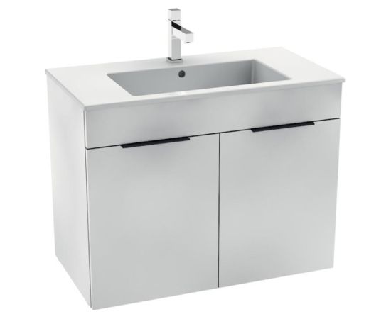 Jika izlietnes un skapīša komplekts Cube, 800x430 mm, h=622 mm, 2D, balts Izlietnes skapis