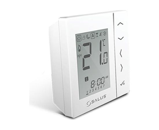 Salus bezvadu termostats VS20WRF, programmējams, balts Silto grīdu sistēmas