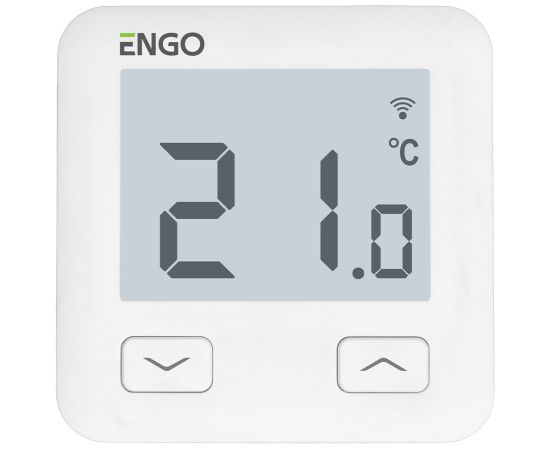Engo Wi-Fi temperatūras regulators E10-W, 230V, balts Silto grīdu sistēmas