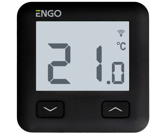 Engo Wi-Fi temperatūras regulators E10-B, 230V, melns Silto grīdu sistēmas