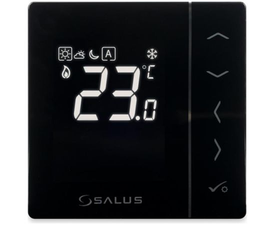 Salus termostats VS35B, 230 V, melns Silto grīdu sistēmas