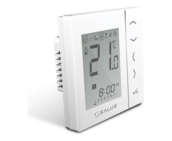 Salus termostats VS30W, programmējams, balts Silto grīdu sistēmas