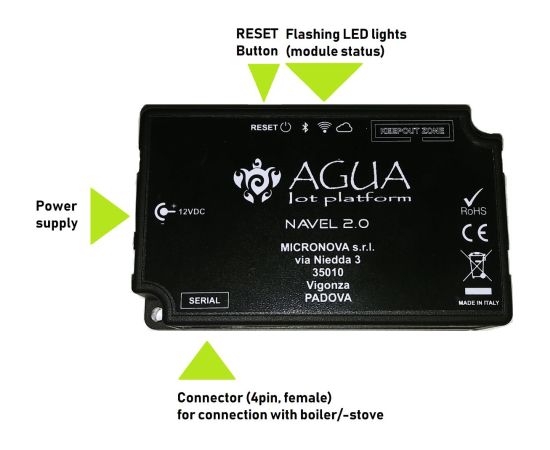 Thermoflux Wi-Fi modulis Micronova Granulu apkures katli