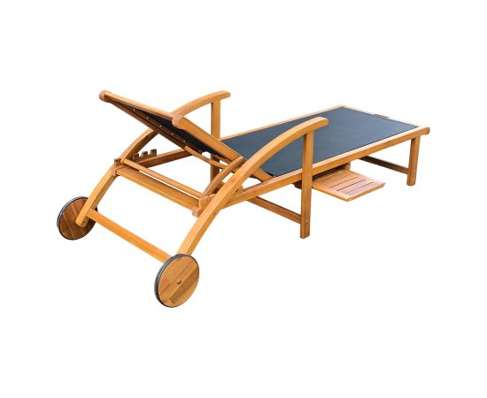 Deck chair FABIOLA black Dārza krēsli