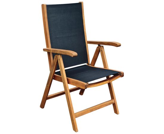 Krēsls FABIOLA melns Dārza galdi