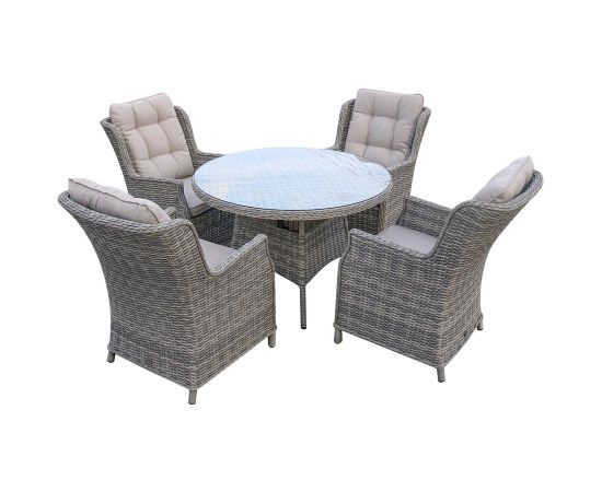 Table TRENTO D110xH73cm, light grey Dārza galdi