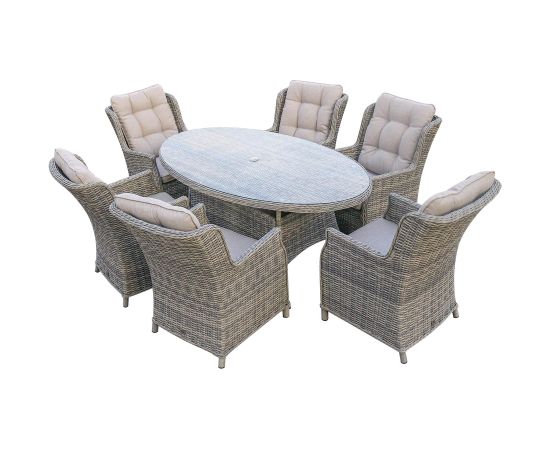 Table TRENTO 180x100xH73cm, light grey Dārza galdi