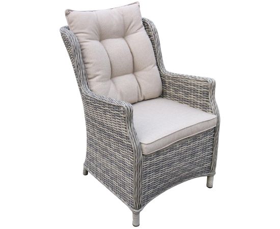 Dārza krēsls TRENTO gaiši pelēks Dārza galdi