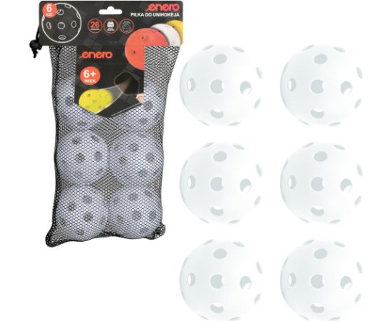 PIŁKA UNIHOC MECZOWA BIAŁA ENERO 6SZT Jaunumi - Sports