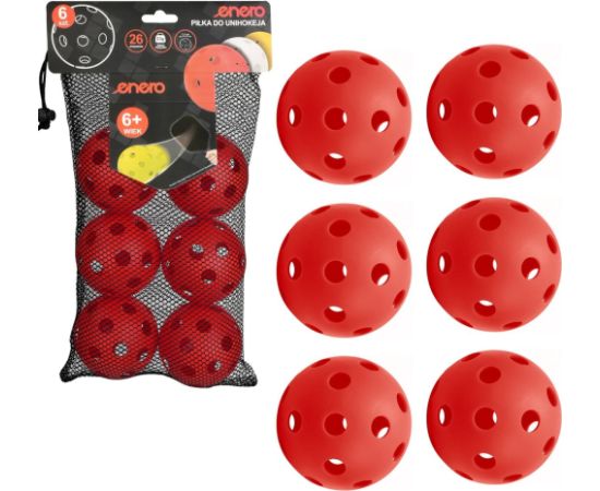 PIŁKA UNIHOC MECZOWA CZERWONA ENERO 6SZT Велосипеды