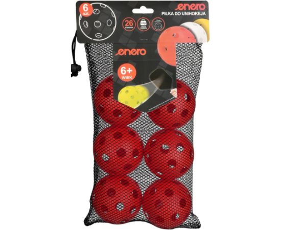 PIŁKA UNIHOC MECZOWA CZERWONA ENERO 6SZT Велосипеды