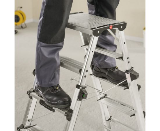 Hailo Телескопическая лестница Master DTL100 / алюминиевая / ступени 2x4 - 2x6 Лестницы / подмости