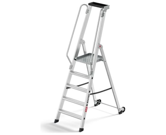 Hailo Мобильная лестничная платформа Master P80 / алюминиевая / 5 ступеней Лестницы / подмости