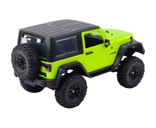 Remote Controlled Off-Road Vehicle RC Jeep Wrangler Rock Crawler Green 1:14 Radio vadāmās rotaļlietas (RC)