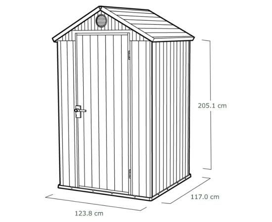 Keter Dārza šķūnis Darwin 4x4 brūns Dārza šķūņi  un uzglabāšana