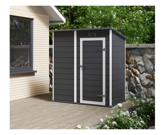 Keter Садовый сарай Essential Shed 6x4 темно-серый/белый Садовые сараи и хранилища